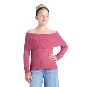 Art Class Off The Shoulder Pull Over Sweater Large (10/12)